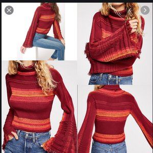 Free People Sweater :Close To Me Striped Pullover
